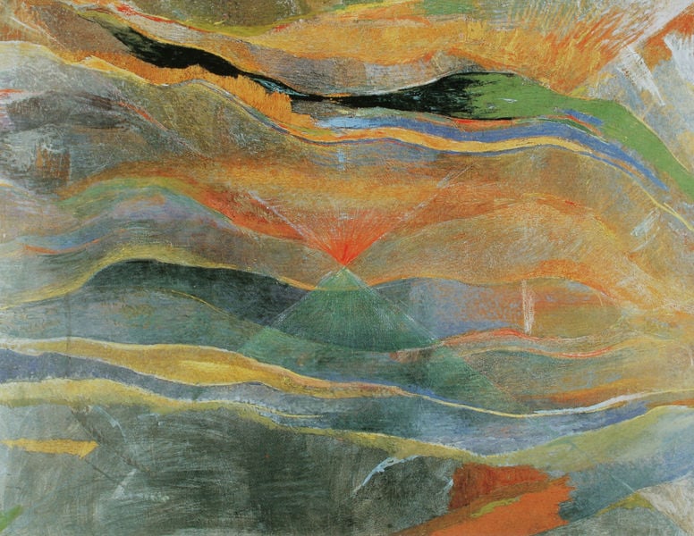 Bild. by Romolo Romani. 1908. Motifs recorded: blau, abstrakt, rot, wellen, orange, schwarz, grün, gelb.