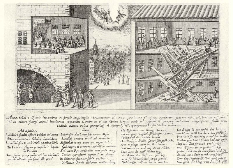 Anno.1.6.23.Quinto Novembris eo scripto dieque. 1623–1624. Motifs recorded: stadt, haus, einsturz, gebäude, menschen, schrift, fenster, decke.