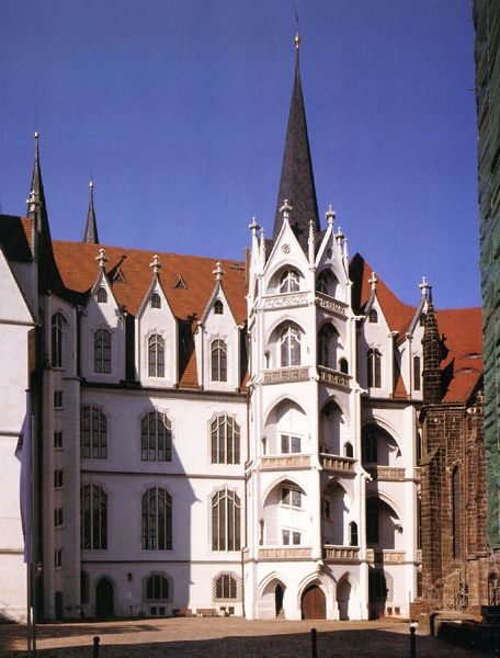Albrechtsburg in Meissen. 1471. Motifs recorded: turm, fenster, gauben, hof, weiß, treppenturm, schloss, dach.