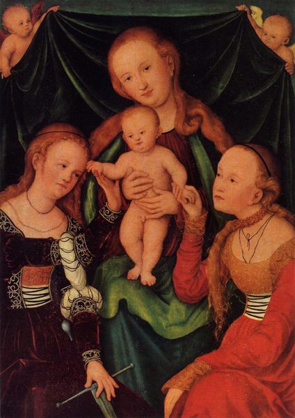 Dom in Erfurt. 1349–1465. Motifs recorded: engel, kind, grün, frauen, jesus, maria, madonna, jesuskind.