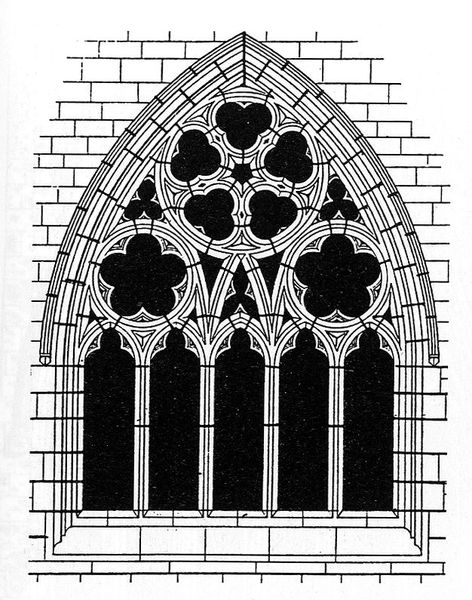 Abtei, Easby/Yorkshire. 1300. Motifs recorded: fenster, mauer, zeichnung, rosette, gotik, kirchenfenster, spitzbogen, gotisch.