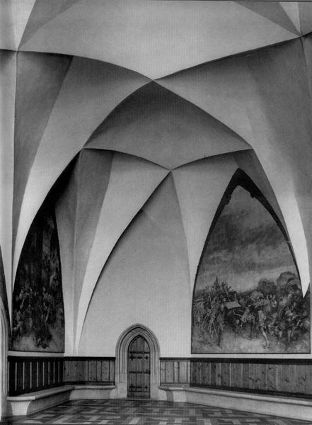 Albrechtsburg in Meissen. 1471. Motifs recorded: tür, bank, fresken, decke, wandgemälde, gewölbe, holz, expressionismus.