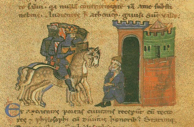 Alexanderroman. 1300–1400. Motifs recorded: ritter, reiter, schild, pferde, schrift, krone, burg, buchmalerei.