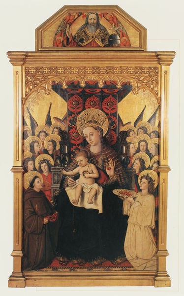 Mare de Déu; Muttergottes. by Meister von Porciuncula. 1450. Motifs recorded: krone, baby, mönch, maria, madonna, jesuskind, papst, throne.