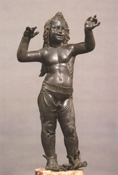 Amor-Atys. by Donatello. 1440. Motifs recorded: bronze, boy, child, statue, junge, hose, pants, kind.