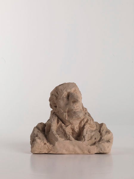Antoine-Maurice-Apollinaire, Baron d'Argout . by Honoré Daumier. 1832. Motifs recorded: nase, mann, büste, ton, kragen, kopf, skulptur, bart.